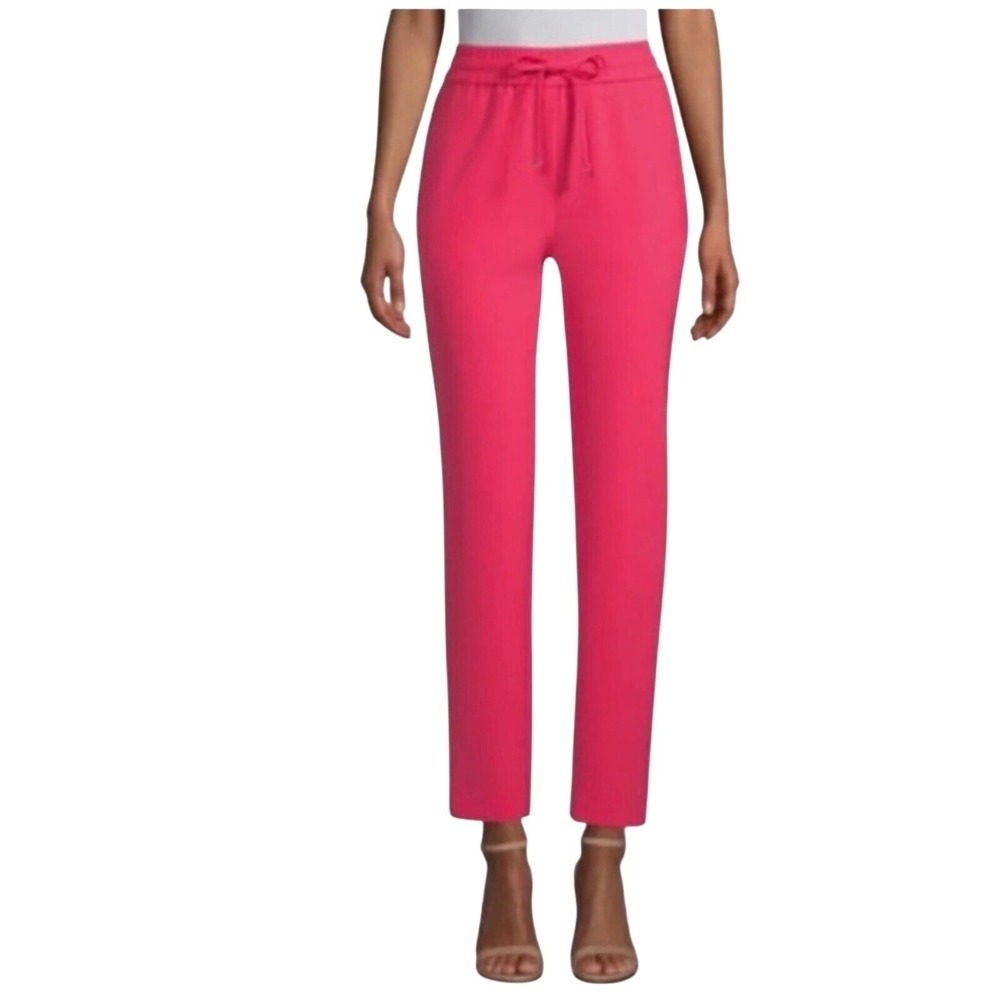 Donna Karan New York Electric Summer Pink Drawstring Pants XL D8EK7611